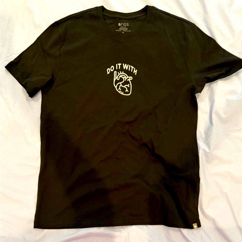 FIGS Black Graphic T-Shirt for Men